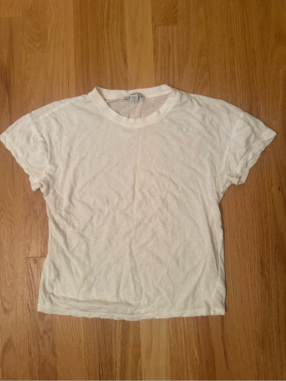 James Perse made in Japan white Short Sleeve Crewneck Tee 0